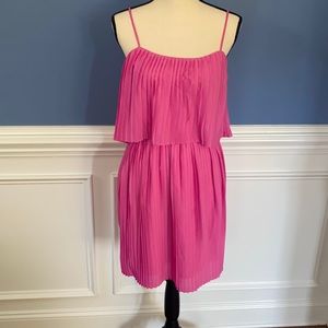 Pleated mini dress